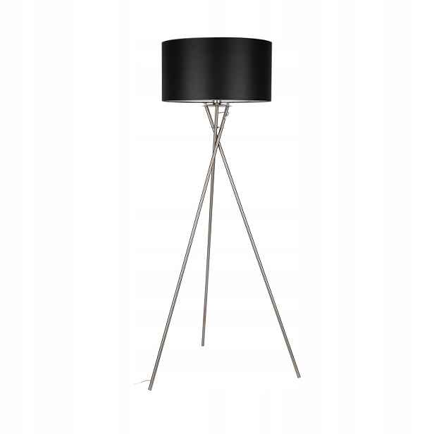 Stojací podlahová lampa Hugo Abažur 50 cm E27 Trojnožka Saténová Led
