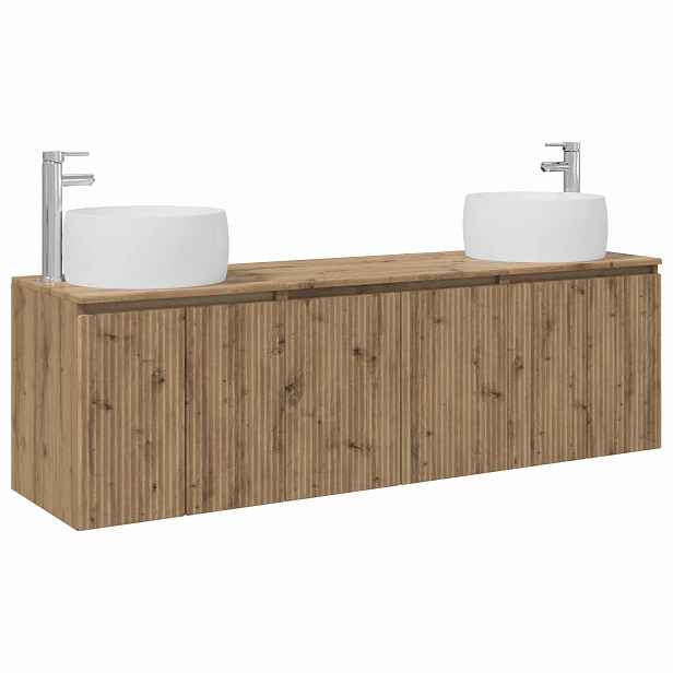 vidaXL Sada koupelnových skříněk 3 ks Dub artisan 49,5 x 44,5 x 66 cm