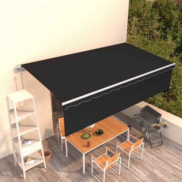 Automatická markýza s roletou 450x300 cm Dekorhome Antracit