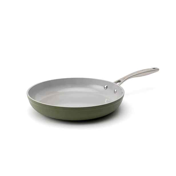 Elmich Nepřilnavá keramická pánev Zen Ø 28 cm olivově zelená
