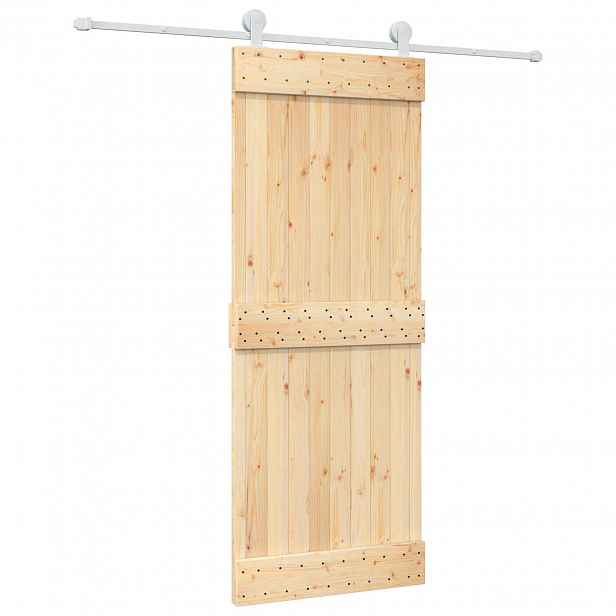 vidaXL Posuvné dveře 80 x 210 cm Masivní borové dřevo (neupravené)