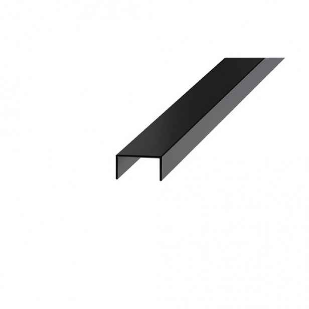 Lišta dekorační "U" Eviso black mat, nerez komaxit, délka 270 cm, šířka 15 mm, EXBS0001