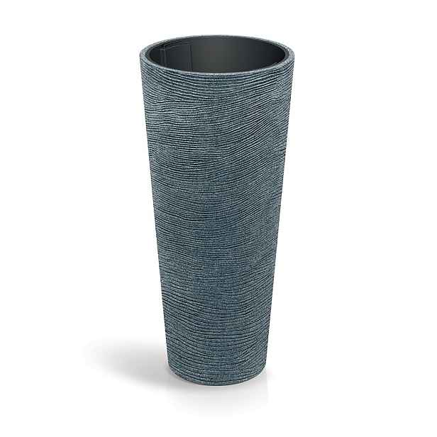 Prosperplast Plastový květináč TUBRAN ROUND SLIM granitový, varianta 60 cm