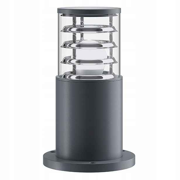 Stojací zahradní terasová lampa šedá, kulatý sloupek 25 cm Maytoni