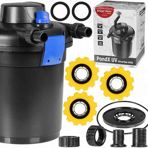 Filtr Do Oka 4000L S Uv Lampou 9W Tlakový Filtr Odstraňuje Řasy 3 Houbičky