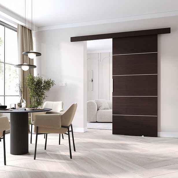 Posuvné interiérové dveře BARRET 2 - 96 cm, wenge