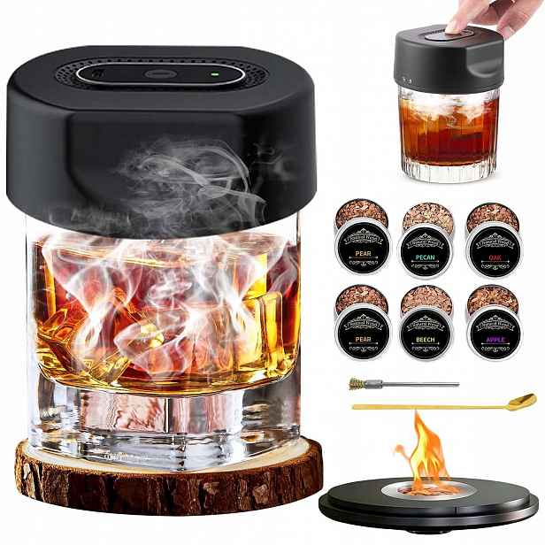 Sada Na Uzení Whisky Elektrický Smoker Dřevo Na Uzení Dárek Pro Tatínka