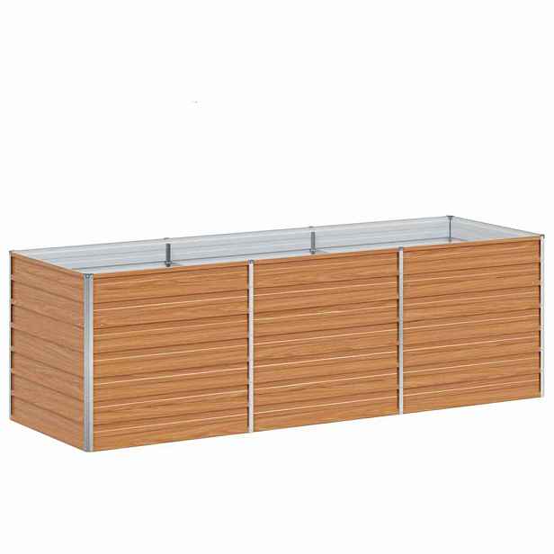 vidaXL Zahradní vyvýšený záhon Světle hnědá 240 x 80 x 77 cm