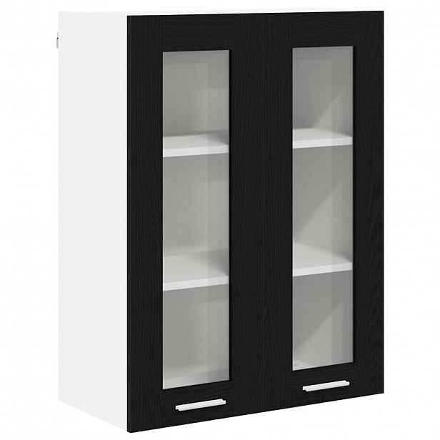vidaXL Závěsná skříňka Černý dub 60 x 31 x 80 cm Kompozitní dřevo