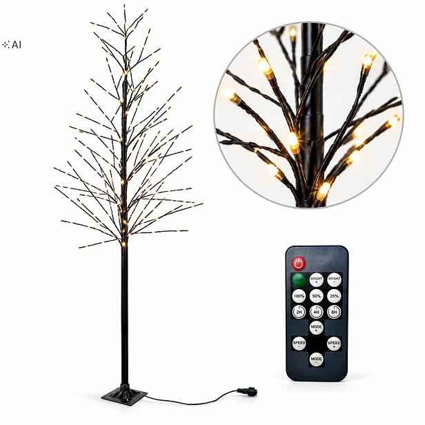 Vánoční Stromek 210 Bílý teplý Led s Časovačem 120 cm
