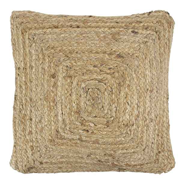 Čtvercový přírodní jutový polštář Valentio - 45*45*10cm Mars & More