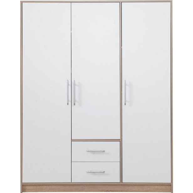 MASSENO ŠATNÍ SKŘÍŇ S OTOČNÝMI DVEŘMI VANO, 150/190/56 cm 3dveřová, bílá