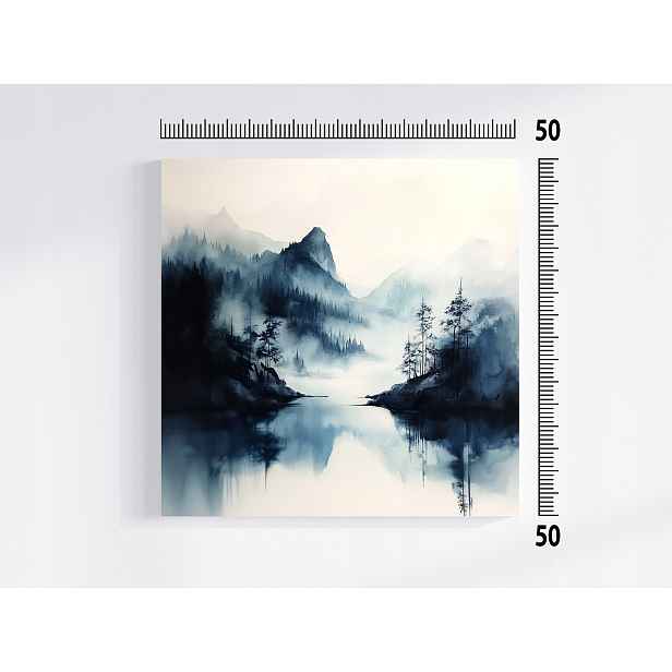 Obraz Na Plátně Canvas Krajina Hory Jezero Voda Stromy 50x50