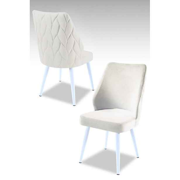 Sada židlí (2 kusy) Pufi - Cream, White
