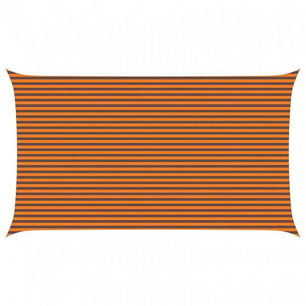 vidaXL Sluneční plachta Oranžová a hnědá 4 x 7 m 100% polyester Oxford