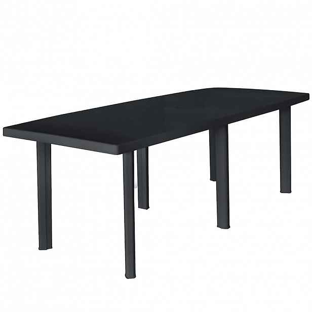 vidaXL Zahradní stůl antracitový 216 x 90 x 72 cm plastový