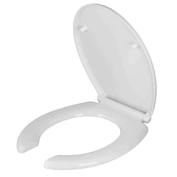 Wc sedátko pro seniory bílé, duroplast, pomalu padající, s výřezem