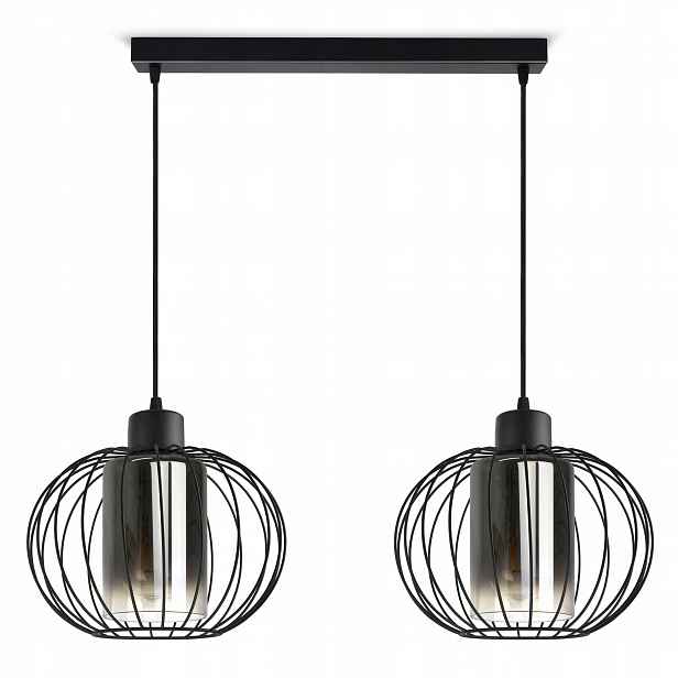 Závěsná lampa Lustr Glam Černá Zlatá Měď Chr