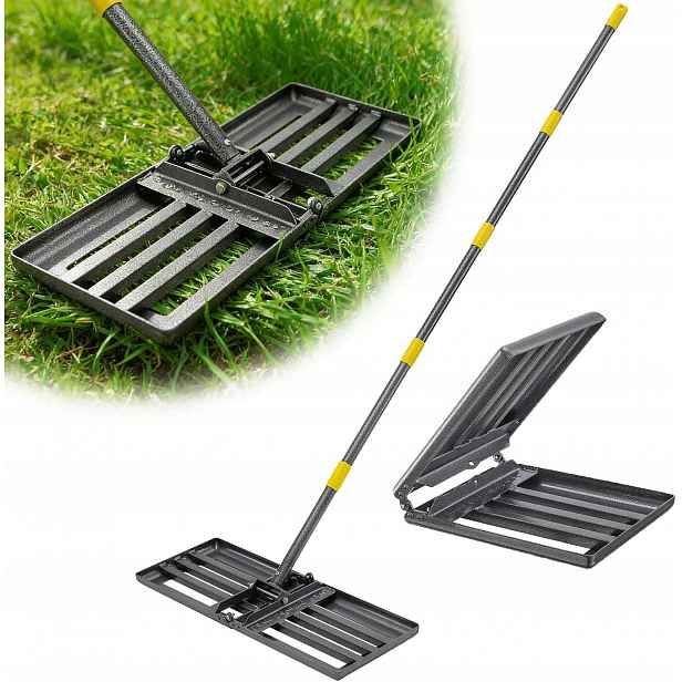 Hrábě na trávník 183 cm skládací 68 x 25 cm pro plánování trávníku