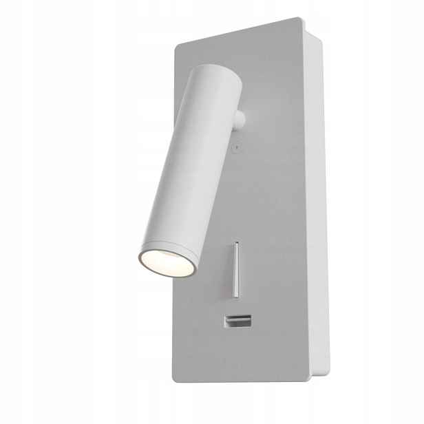 Led nástěnné svítidlo na čtení 3W s vypínačem, bílé, Mirax Maytoni