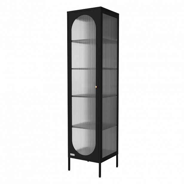ML-DESIGN VITRÍNA, 42 x 175 x 40 cm, černá, z oceli