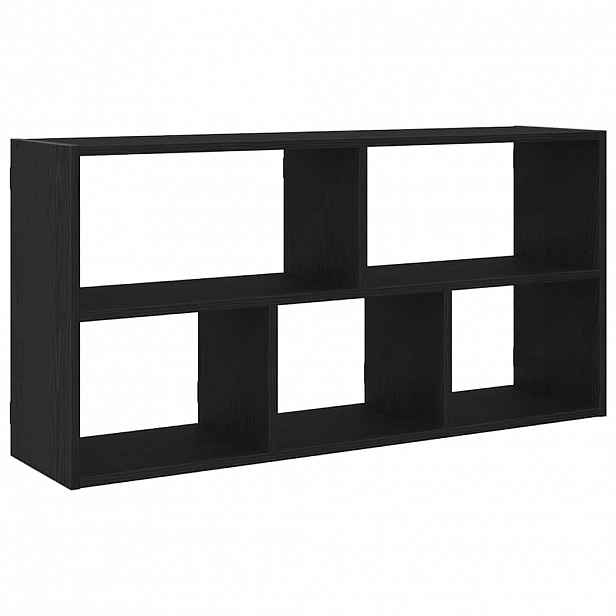 vidaXL Nástěnná police černý dub 100 x 25 x 50 cm, konstrukční dřevo