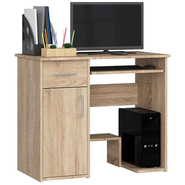 Ak furniture Volně stojící psací stůl Jay 90 cm dub sonoma
