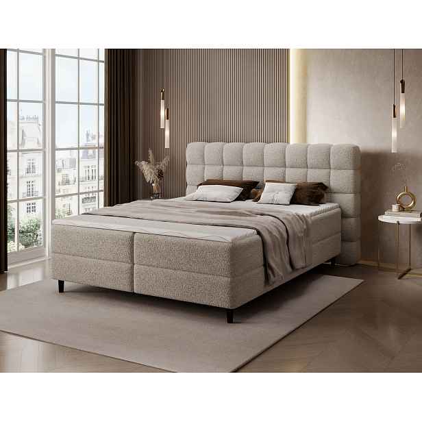 Boxspringová postel 140x200 MIRELLO - kašmírová