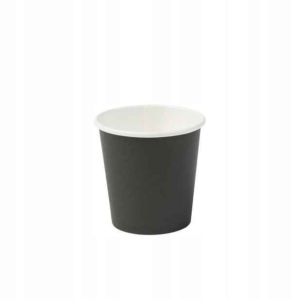 Papírové kelímky černé 100 ml 4oz 1000 ks espresso Bio, bez plastů