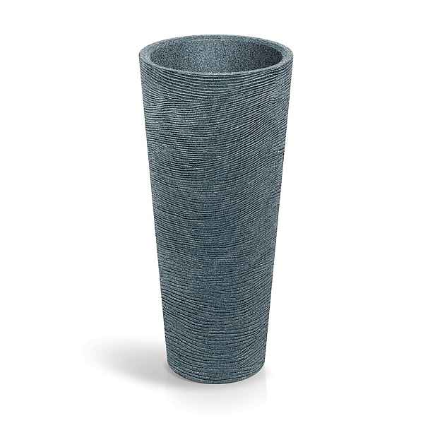 Prosperplast Plastový květináč TUBRAN ROUND SLIM I granitový, varianta 60 cm