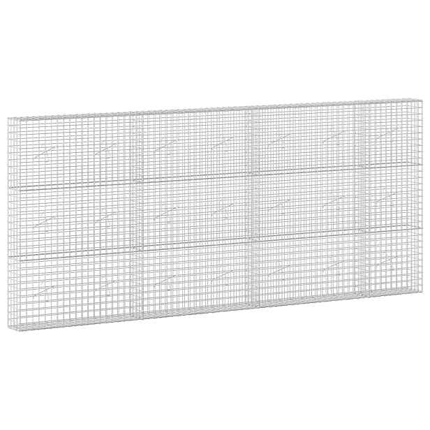 vidaXL Gabion s drátem 3,5 mm a síťkou 5x5 cm 350x20x150 cm