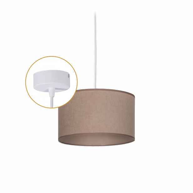 Závěsná lampa Cerlux Béžová Soft s látkovým stínidlem 20 cm Klosz 1x E27