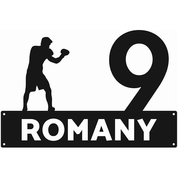 Číslo Na Dům 80 cm Tabule Adresa Ocel 2 mm Boxerská ul.