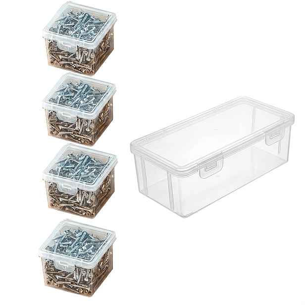 TEMU Sada 5 ks (čtyři krátké + jeden dlouhý) 3,78 palce*2,99 palce*1,38 palce, 3,15 palce*3,15 palce*2,36 palce, úložná krabice na hardwarové díly,