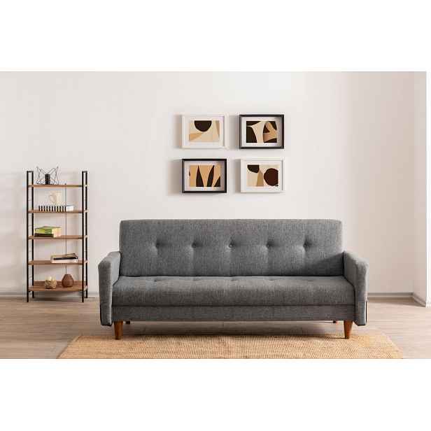 Trojmístná rozkládací pohovka Hiko - Light Grey
