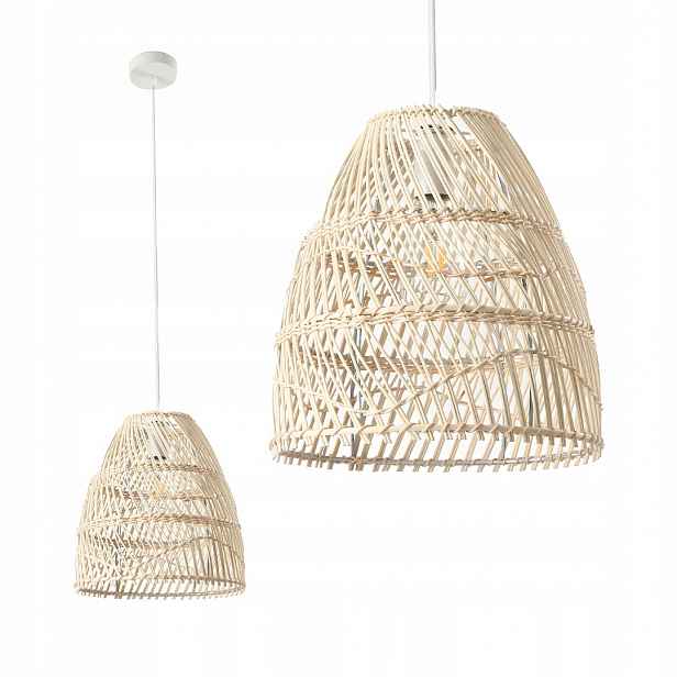 Závěsná stropní lampa Boho Rattan na E27 stropní Béžová