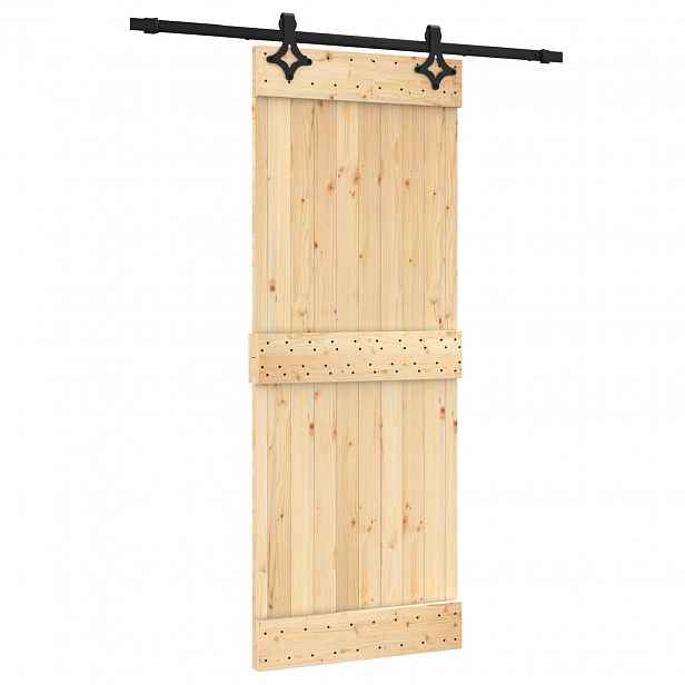 vidaXL Posuvné dveře 80 x 210 cm Masivní borové dřevo (neupravené)