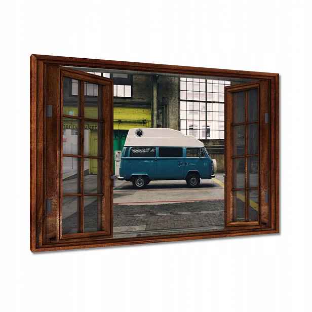Obrazy 90x60 Modrý autobus Auto