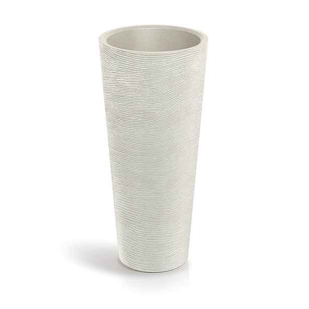 Prosperplast Plastový květináč TUBRAN ROUND SLIM I pískový, varianta 60 cm