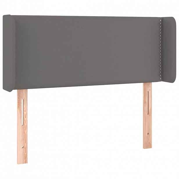 vidaXL Čelo postele typu ušák šedá 83 x 16 x 78/88 cm umělá kůže