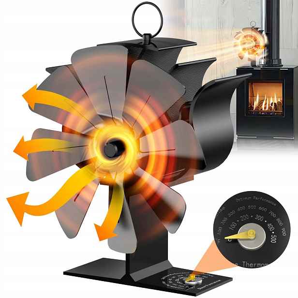 Termoelektrický Krbový Ventilátor Napájený Teplem, Krbový Ventilátor