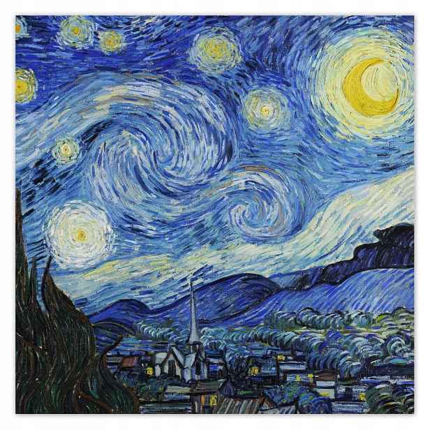 Fototapety 312x312 Hvězdná noc Van Gogh