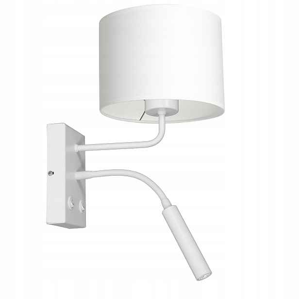 Nástěnné svítidlo Luminex Arden bílé E27+G9 15W+8W stínidlo