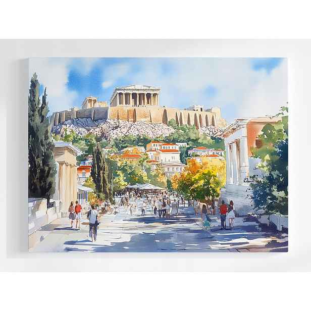 Plakát Řecko Athény Akropolis Památka Chrám Pohled 100x75
