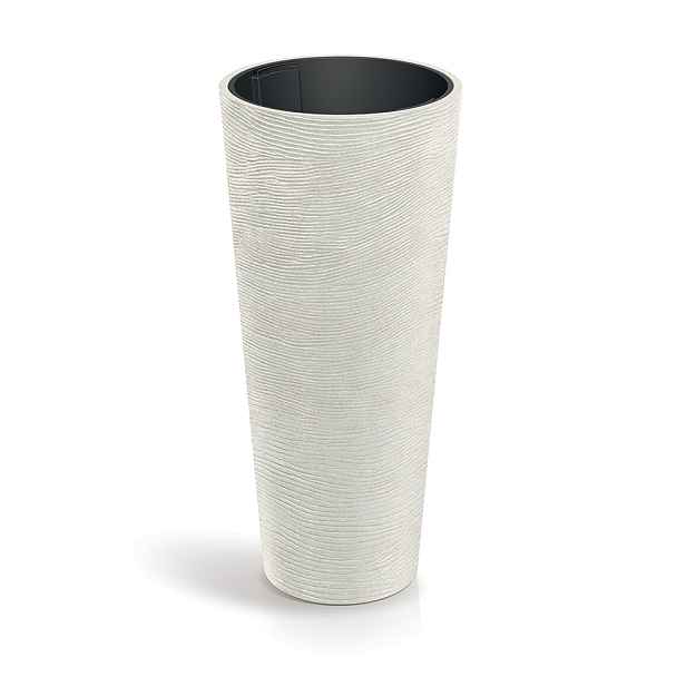 Prosperplast Plastový květináč TUBRAN ROUND SLIM pískový, varianta 48 cm