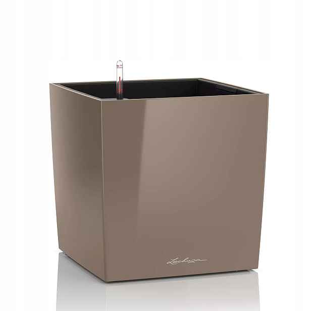 Samozavlažovací Květináč Lechuza Cube Premium 40, Taupe Gloss