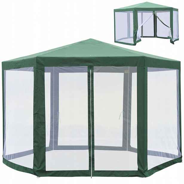Stan Zahradní Pavilon Altán s Moskytiérou Velký Hexagon 4x4 m