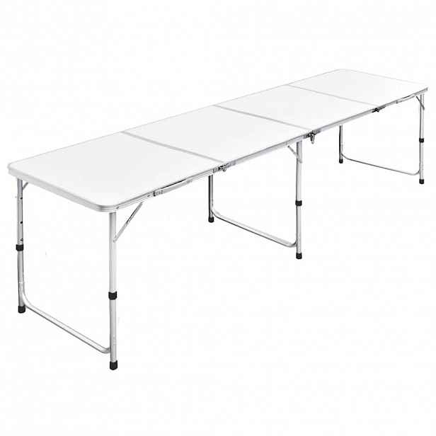 vidaXL Skládací kempingový stůl s nastavitelnou výškou 240 x 60 c m hliník