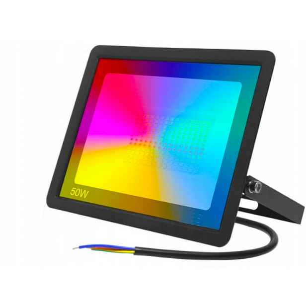 Barevná fasádní lampa Barevný reflektor Halogen Led Rgb 50W IP65 Dálkový Ovladač