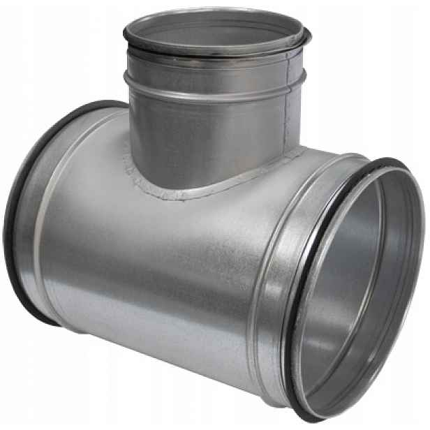 T-rozdělovač Spiro fi 300/300/300 90° s těsněním pozink Z275 ventilační Walter